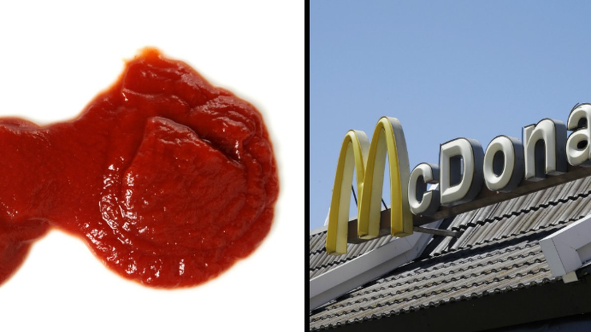 En ung kvinna misstänks för att ha smetat ketchup på en annan ung kvinna.